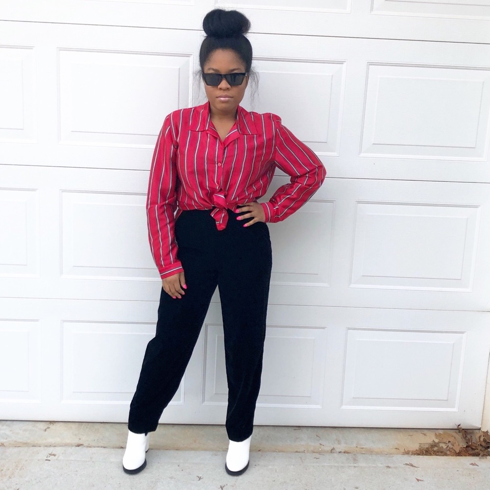 Silk Button Down Blouse - image 5